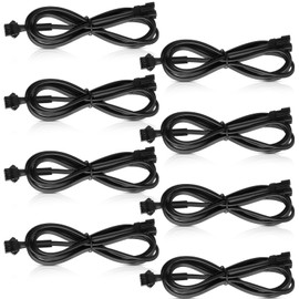 Kanayu 8 Pcs 4 Pin RGB LED Accent Multicolor Light Extension Cable Wire Cord Set for LED Motorcycle ATV Car Multicolor Neon Strip Trucks Rock Light (60 Inch)