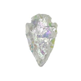 Amazing Gemstone 3 Pieces Angel Aura Quartz Arrowhead, Crystal and Healing Stone Flint Rock Arrow Head - 1" to 1.5" Arrowheads for DIY Project Craft Point Jewelry Making