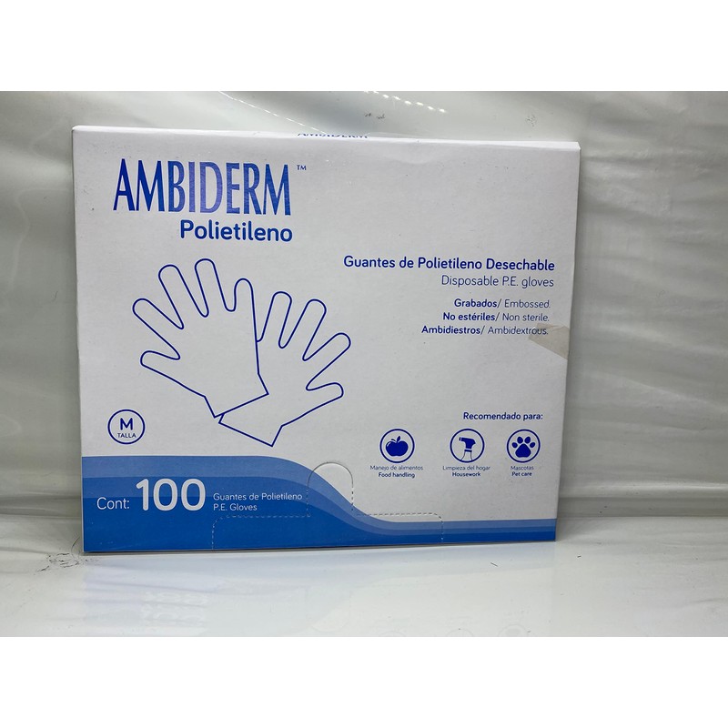 GUANTE AMBIDERM POLIETILENO CHICO C/100