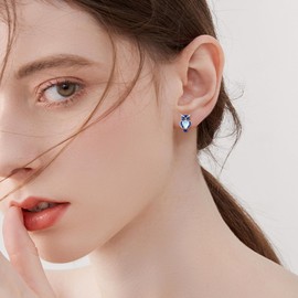 Eule Ohrringe für Damen Sterling Silber Mondstein Ohrstecker Schmuck Geschenke für Damen