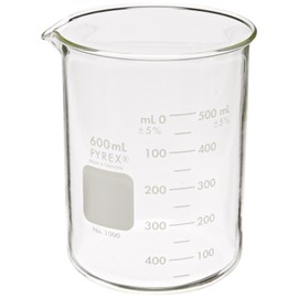 PYREX Griffin Low Form 600mL Beaker Graduated 6pk
