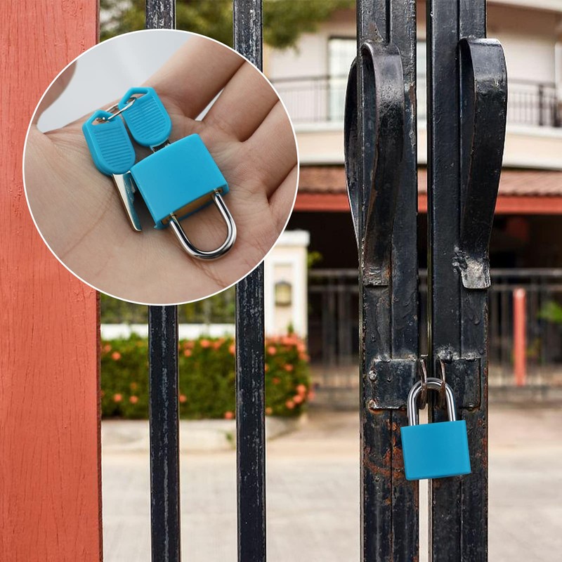 Suitcase Locks with Keys,6 Pack Small Padlock, Luggage Locks Coloured