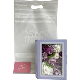 Q-FLA Cupla Soapflower Bath Salt Mercy Bonjourna Book Purple Gift Set, 1g, 1 Piece / Q-FLA 큐플라 소프플라워 입욕제 메르시 봉쥬르네 북 퍼플 선물세트, 1g, 1개