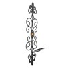 Wall Candle Holders Retro Diamond Encrusted Candlestick for Living Room