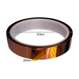 Insulation Heat Resistant Tape, Width 0.8 inches (20 mm) x Length 99.8 ft (33 m), Polyimide Tape, Heat Resistant, High Temperature Tape, Captotape, Machinery and Equipment, Masking and Protecting Electronic Substrates