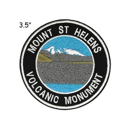 Mount St. Helens National Volcanic Monument Patch Iron-on Embroidered Applique for Clothing Vest, Sew-on Decorative Embroidery, Badge Emblem, Nature Souvenir, Wild Animals, Outdoor Patches, Parks
