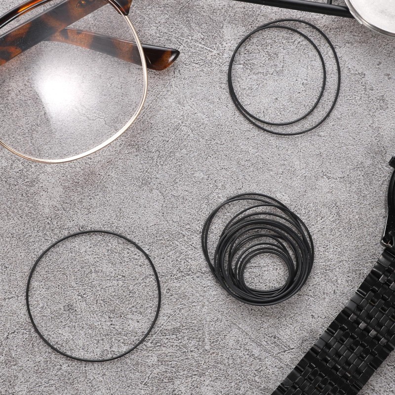Gtziqa O Ring Watch Gasket, 28 Pcs 0.6mm Waterproof Rubber