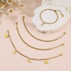 UMAOKANG 10PCS Lip Chains Bracelet for Jewelry Making Gold Plated