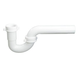 Eastman 35375 White Durable Polypropylene P-Trap Drain Pipe for Tubular Drain Applications, 1-1/2-inch & 1-1/2-inch to 1-1/4-inch