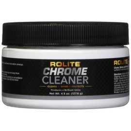 Rolite Chrome Cleaner (4.5oz) for All Chrome Plated Surfaces. Motorcycles, Automobiles, Boats, RVs, Bumpers and Much More