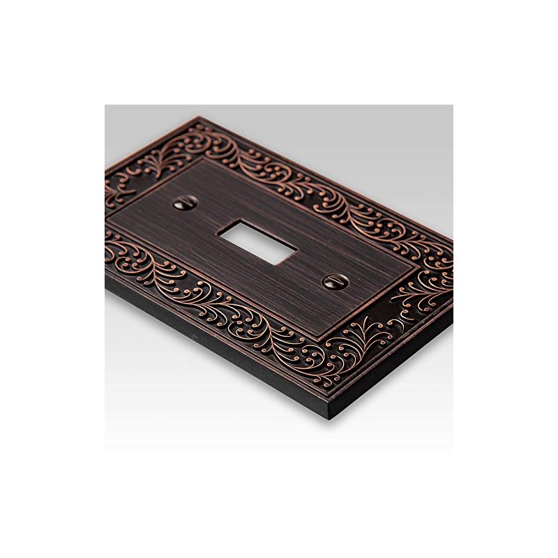 Amerelle 43TDVB English Garden Wallplate, 1 Toggle / 1 Duplex,