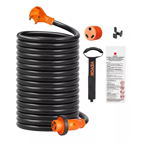 Vevor Cable De Extensión Para Vehículos Recreativos 50ft 30a