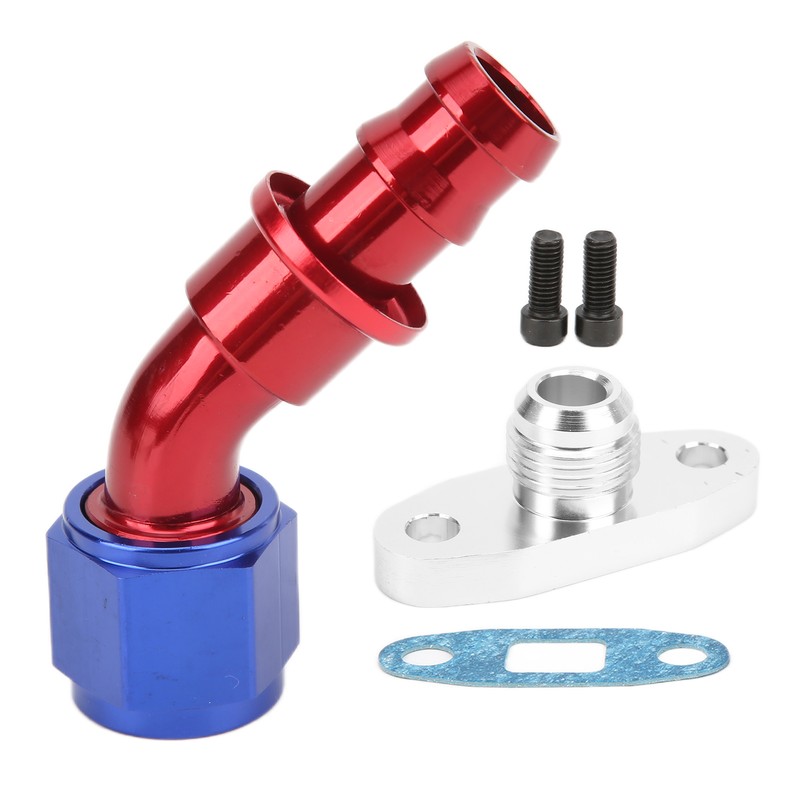 AN10 Turbo Oil Return Drain Flange 45 Degree Replacement for