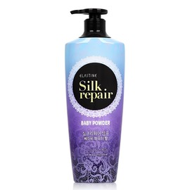 Elastine Silk Repair Shampoo Baby Powder Scent, 550ml, 1 Piece / 엘라스틴 실크 리페어 샴푸 베이비 파우더 향, 550ml, 1개