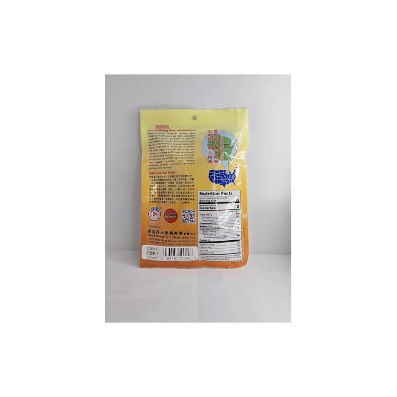 Hsu's Root to Health American Ginseng Slices, 1 oz, Cultivated
