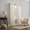 No. 918 Yvette Trellis Jacquard Sheer Rod Pocket Curtain Panel,