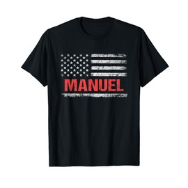 Manuel Name American Flag - Manuel First Name T-Shirt