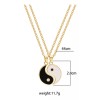 Veraly Collar Pareja Yin Yang Amigos Calidad Acero Inoxcidable Color