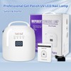 BIDUO UV LED Nail Lamp, 86W Rechargeable Cordless Nail Dryer,
