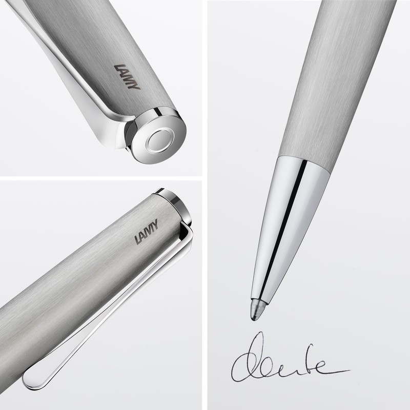 Lamy studio brushed - ballpoint pen in elegant stainless steel
