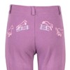 TuffRider Kid's Cotton Embroidered Pull-On Jods, Purple, 6