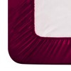 ROOEE Satin Silk Fitted Sheet with Pillowcase Set Breathable Soft
