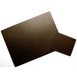 The Dapper House Set of 4 Classic Leatherboard Placemats and 4 Coasters, UK Made, Brown