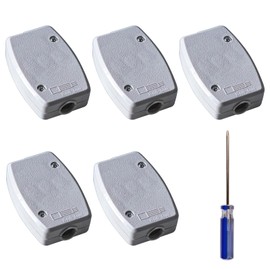 GTIWUNG 5 Stück Abzweigdose Weiß 3 Poliger Abzweigkasten Elektrische Anschlussdose 13A 250V Klemmdosen Verteilerdose Verbindungsdose für Außenbeleuchtung Stromversorgung und Fahrzeugverkabelung