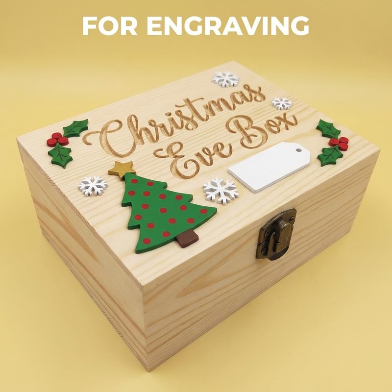 YXFZPAN Small Wooden Box with Hinged Lid - 6.88x4.52x2.36 Inch