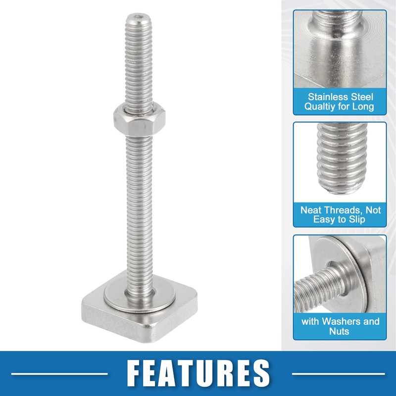 X AUTOHAUX Car Roof Rack T Shaped Slot Bolt M6