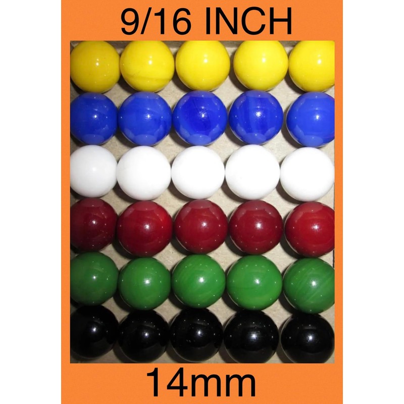Big Game 30 Solid Color Replacement Marbles Wahoo Aggravation, Dirty