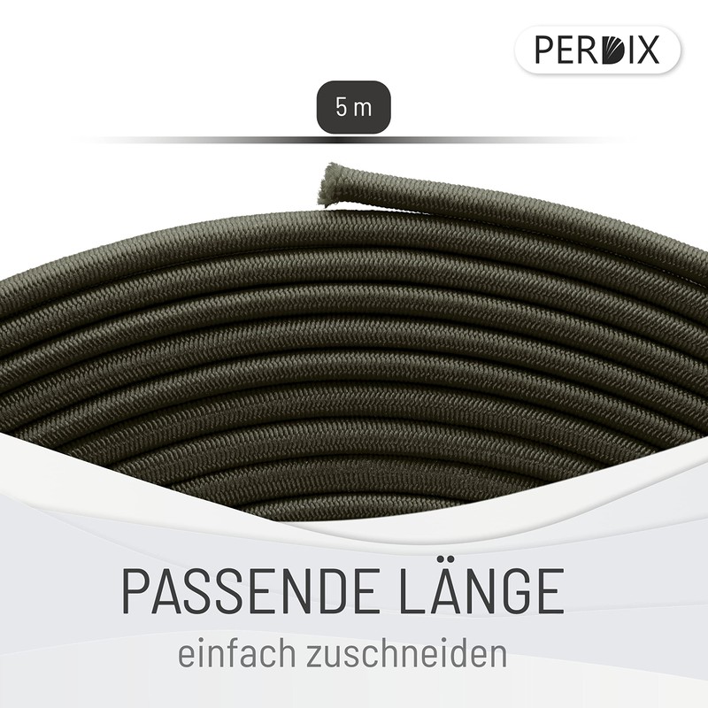perdix Rubber Cord 2mm 10m Olive Rubber Cord for Tent
