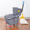 TableTop King 36 Qt. Gray Mop Bucket & Wringer Combo