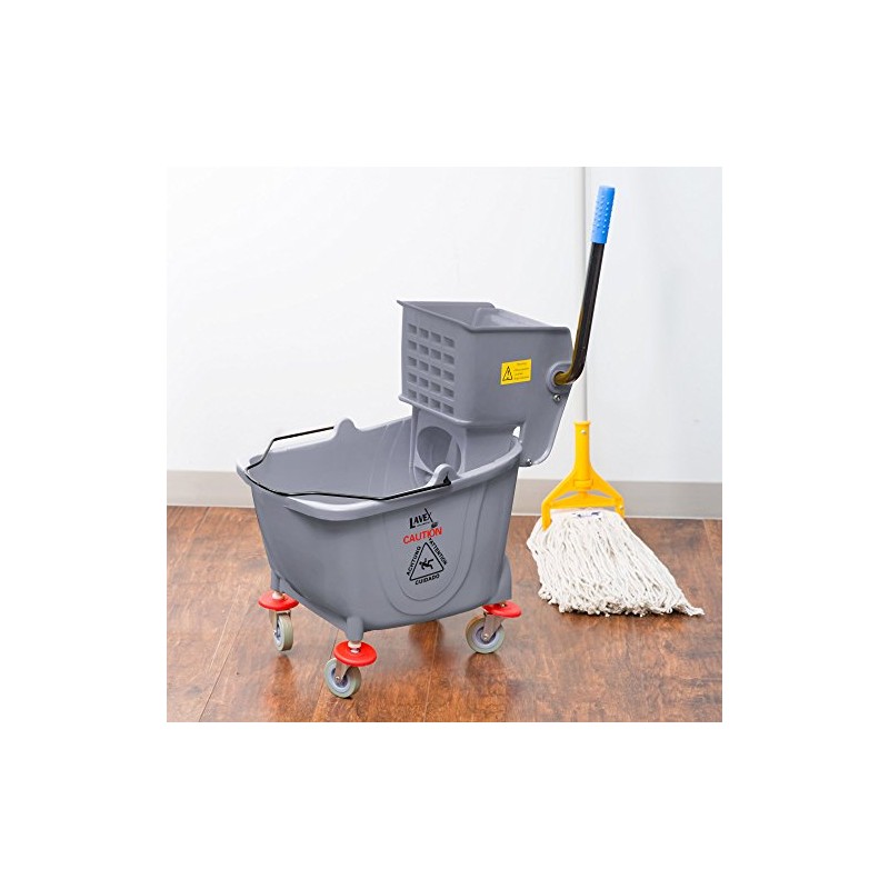 TableTop King 36 Qt. Gray Mop Bucket & Wringer Combo