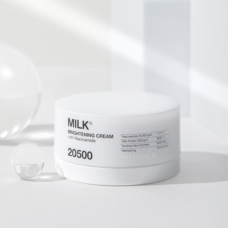 MEDIHEAL: Milk Brightening Cream 2.3 fl oz (60 ml), Milk