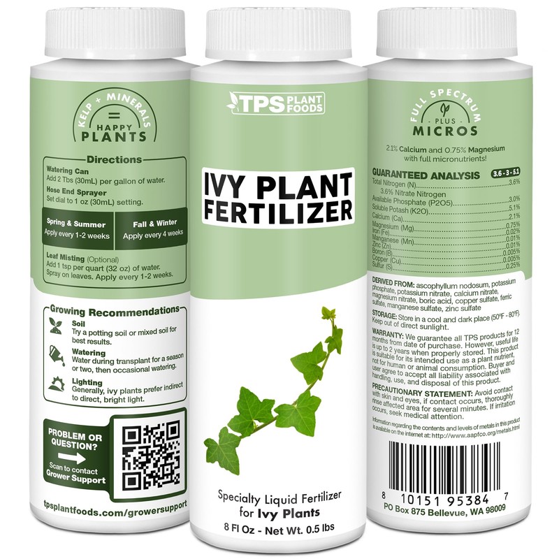 Ivy Plant Food, Complete Liquid Ivy and Vine Plant Ferilizer,