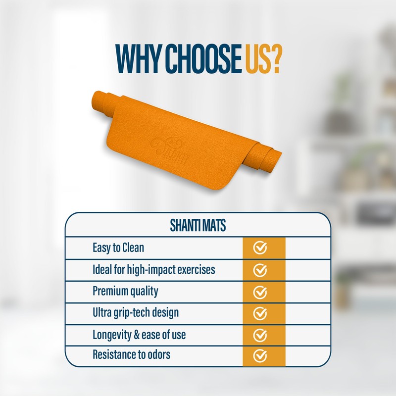 Shanti Diamond Series Yoga Mat, Premium Quality, Thick Practical design,