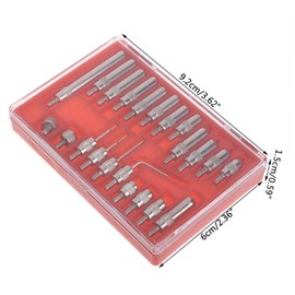 22Pcs Dial Gauge Pointed Tip Dial Indicator Accessory Replacement Measuring Point Tip Set with Storage Case