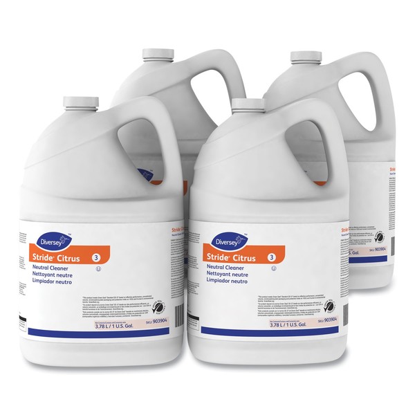 Diversey Stride Neutral Cleaner Citrus 1 gal 4 Bottles/Carton 903904