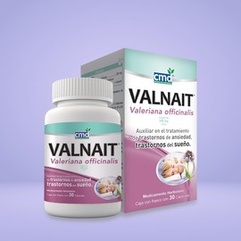 CMD - VALNAIT - Valeriana officinalis - Medicamento Herbolario - 2 Cajas con 1 Frasco de 30 Cápsulas c/u
