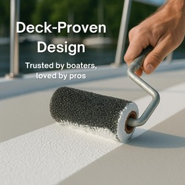 KiwiGrip Roller for Non-Skid Coating Application - Black, 9-Inch - Creates Aggressive or Fine Grip Surface on Boats, Decks, Ramps or Steps - KG-102-09