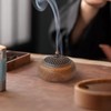 Acacia Wood Incense Burner for Cones & Coils, with Sticks