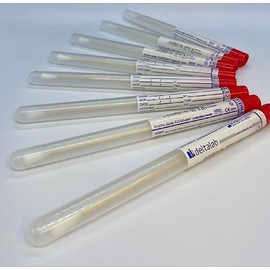 CMJ 2 x Sterile Transport Collection Swab 15cm Wooden Cotton Bud Applicator Tube DNA UK Seller