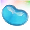 Almohadilla De Ratón De Silicona Corazón Azul Con Reposamuñecas Gel