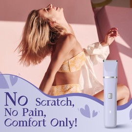 Electric Razors for Women - Wet/Dry Womens Electric Shaver for Legs, Replaceable Body Hair Blade Heads&Hair Remover for Face Head, No Nick, No Cut, No Razor Burn, Purple