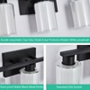 Bathroom Light Fixtures, 3 Lights Matte Black Vanity Light with