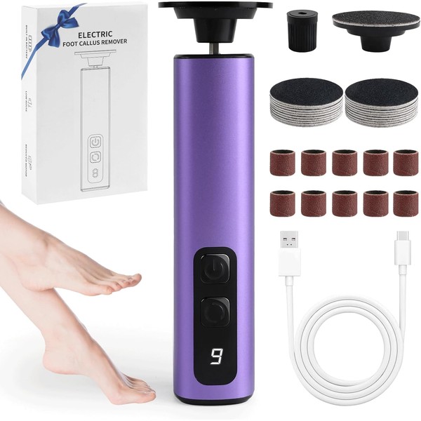 ANGNYA Electric Foot Callus Remover, 2 in 1 Foot File