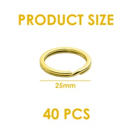 EOWVISN 40 Pieces Gold Keychains, Diy Keychain Materials, Metal Keychains, Key Accessories, Handicraft Diy Supplies