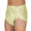 Suprima 1-249-011 Unisex PVC Briefs Buttonable Size S Transparent Blue