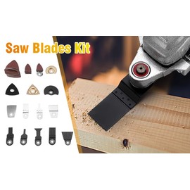 100 Pieces Oscillating Multi-Tool Saw Blades and Accessories Set Oscillating Accessory Kit Multi-Tool Saw Blades for Grinding, Grinding and Cutting for DIY